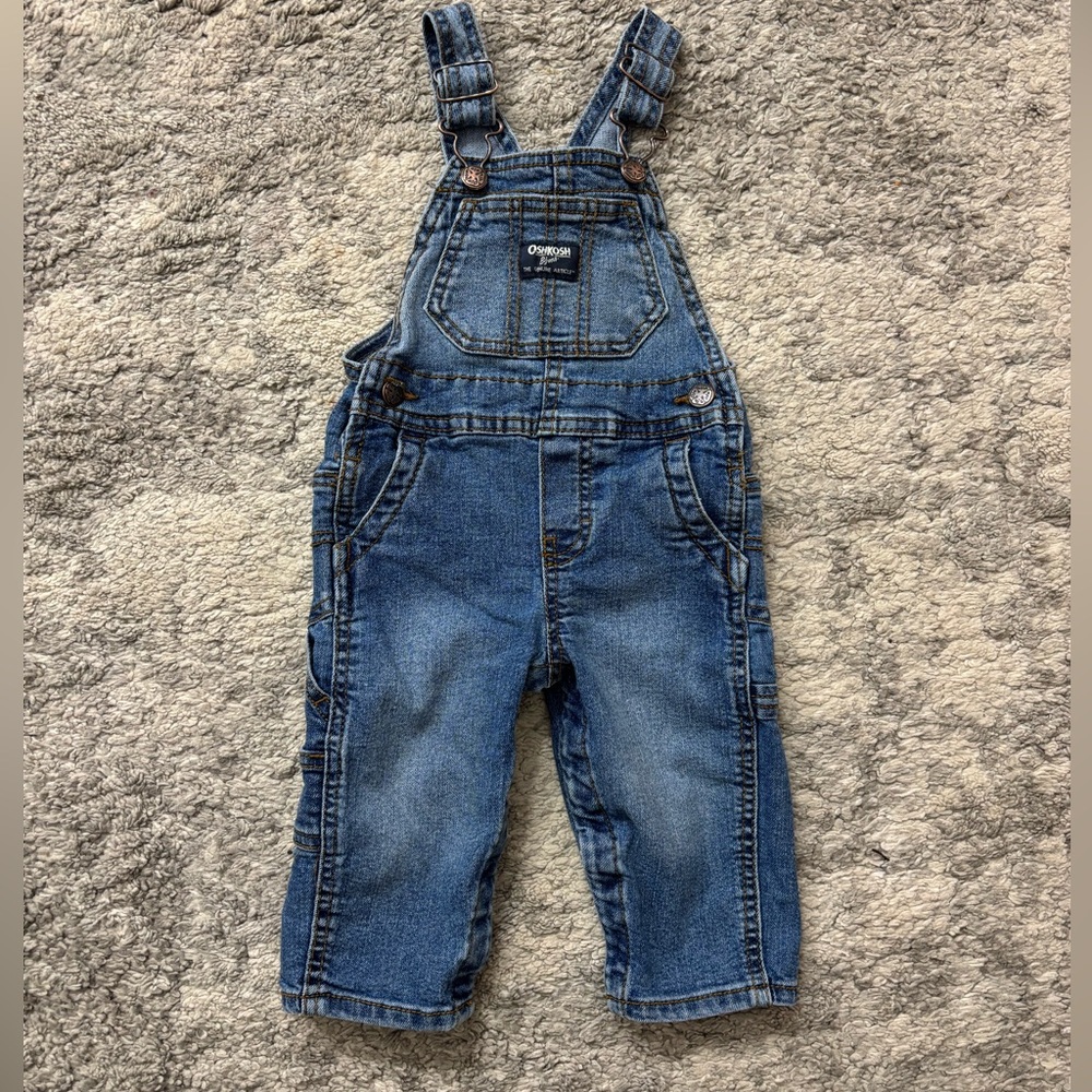 OshKosh B'gosh Blue Denim Pants Overalls Baby 9M